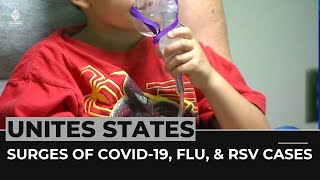 US grapples with surges of Covid-19, flu, and RSV cases