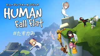 【Human Fall Flat】#たすかみ 涙の謎解き。多分サムネのようになる【にじさんじ/ 倉持めると 風楽奏斗 ましろ爻 /鷹宮リオン視点】