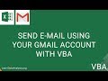 Send An Email From Your Gmail Account with VBA | Excel VBA Tutorial