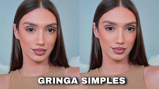 COMO FAZER UMA *MAKE GRINGA SIMPLES*  MAQUIAGEM DE BONITA!!! *FÁCIL DE REPRODUZIR*