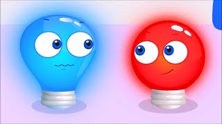 Red vs Blue Colors Challenge - Learn Colors for Kids | Op & Bob kids cartoon