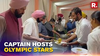 Punjab CM Captain Amarinder Singh Hosts And Cooks Dinner For India's Tokyo Olympics Stars