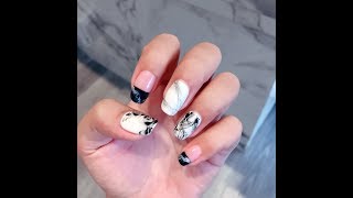 MCW米卡威EP184 玫瑰與大理石 凝膠彩繪 layered colors, gel nails, art nails