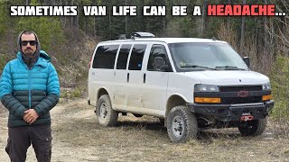 2wd Vans Will Never Have This Problem.  Van Life Headaches