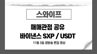 스와이프(SXP)바이낸스 차트로 매매관점 공유