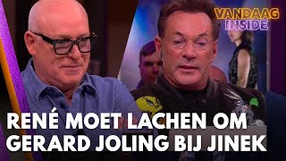 René lacht om Gerard Joling bij Jinek: 'Dat heb ik nog nooit meegemaakt!' | VANDAAG INSIDE