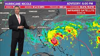 Tropics update: Hurricane Nicole nearing rare November landfall in Florida