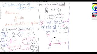 Differential Equation: Autonomous Eqn and Population Dynamics 1