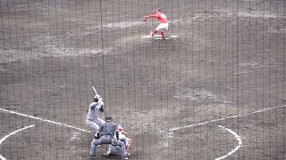 2022/12/3(土) 冨士隼斗(平成国際大学) vs 宮崎恭輔(慶應義塾大学) 空振り三振