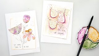 Watercolor diy cards - simple card ideas for any occasion