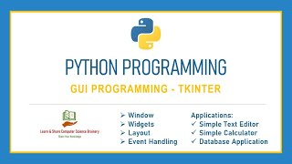 GUI Programming using Python's tkinter module in Tamil | Advanced Python Programming in Tamil
