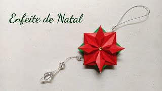 Como fazer enfeite de Natal em origami - faça e venda!