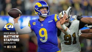 Matthew Stafford leading the Rams to the playoffs