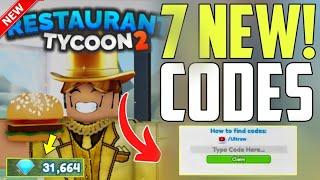 ⚠️New Update⚠️RESTAURANT TYCOON 2 CODES - ROBLOX RESTAURANT TYCOON 2 - RESTAURANT TYCOON 2 CODE