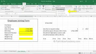 Excel 8 3 2 Data validation to control the length of alpha numeric data in a cell