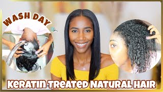 First Wash Day After GK Best Keratin Treatment on Natural Hair - Texture Update