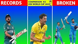 ICC Odi world cup 2023 Full Comparison | record vs broken