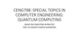 Quantum Computing - Part 11: Grover's Search Algorithm