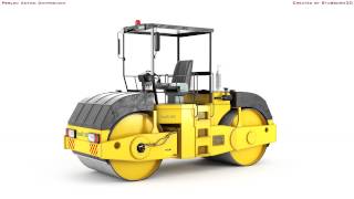 3D model Asphalt Road Roller