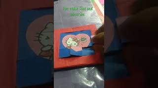 how to make puzzle game from card board / art and craft / 5 minute craft food💕😁 #diy short vedio