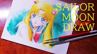 【アナログ水彩】セーラームーンを自分の絵柄で描いてみた【メイキング】#sailormoon #セーラームーン