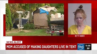 Louisville mom arrested for making her three daughters sleep in a tent in the backyard