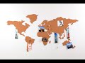 Adhesive cork board world map