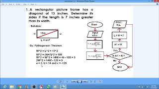 FLOWCHART RECTANGLE GIVEN DIAGONAL