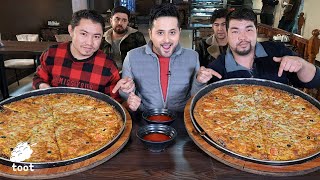 Afghan Food Challenge - Episode 11 / چلنج خوردن پیتزای بزرگ فامیلی در هشت دقیقه