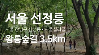 서울 선정릉 왕릉숲길 3.5km 서울십리길, 서울 강남구 삼성동