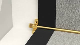 Pushka Home | Solid Brass Stair Rod installation on a carpet runner walkthrough