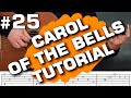 carol of the bells guitar tutorial tabs sheet music fingerstyle (guitarclub4you)