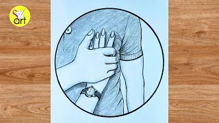 Couples Holding hands - [ Romantic Valentine's day special drawing tutorial ] @SureshArtsFam
