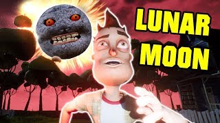 The LUNAR MOON in HELLO NEIGHBOR! - Hello Neighbor Scary Night Red Moon Mod Gameplay