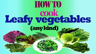 Leafy vegetables curry/recipe-How to cook leafy vegetables/pot herbs