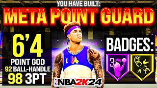 THE #1 META POINT GUARD BUILD IN NBA 2K24 COMP PRO AM!