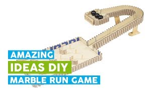 How to make Cardboard Games Very Easy - Amazing ideas DIY Marble Run Board Game