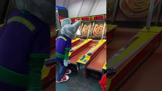 Chuck E Cheese plays skee ball Deptford NJ 2023 #chuckecheese