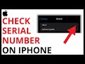 How to Check Serial Number on iPhone [QUICK GUIDE]