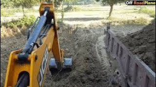 JCB Backhoe Machine Digging Drain - Learn JCB Driving Skills - JCB - JCB Video - @OffRoadPlanet