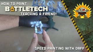 Battletech: Intro to Painting - Teaching my Buddy Air Brushing \u0026 Speed Painting Techniques