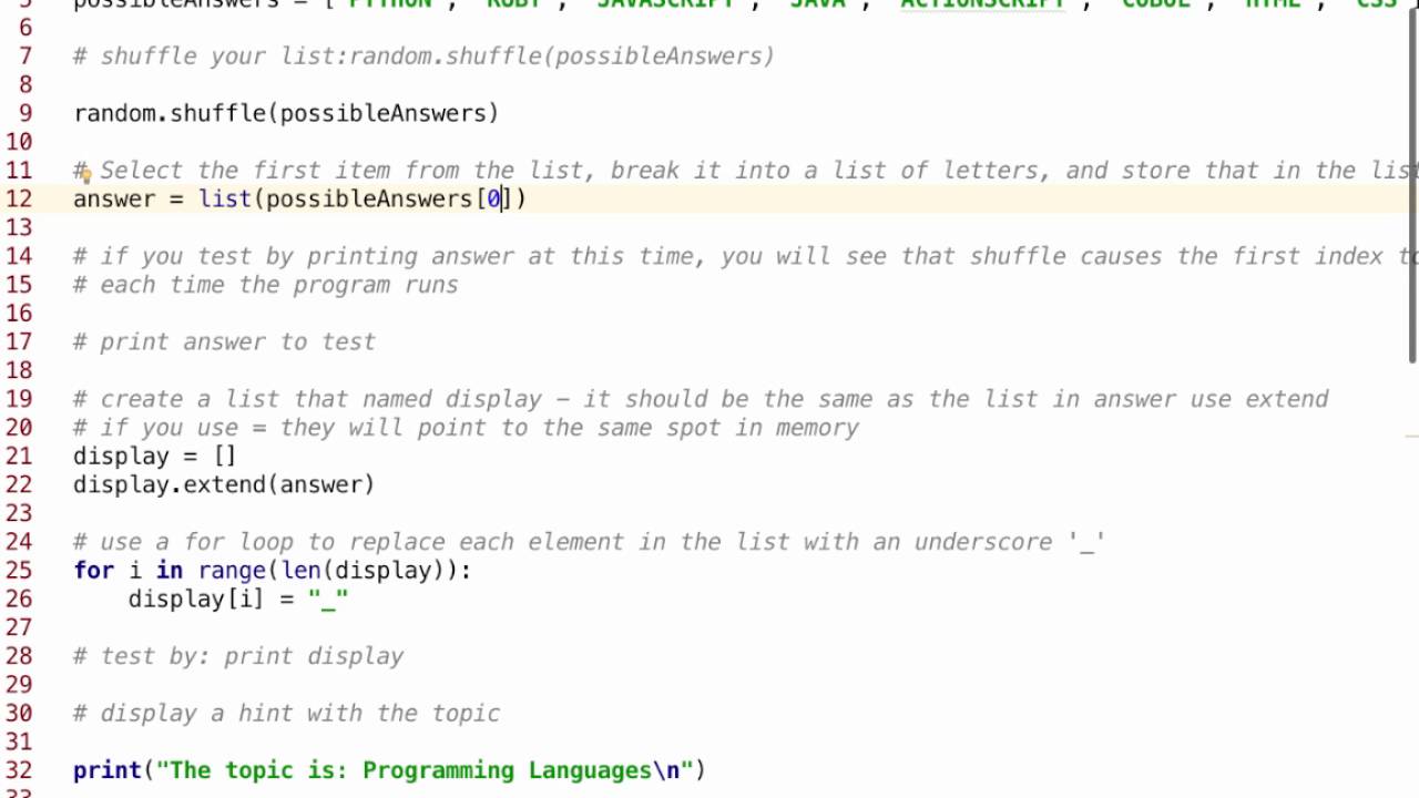Python Simple Hangman Youtube
