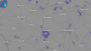 Radar opadów - ciekawa sytuacja 18.08.2024