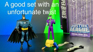 DC Mattle Justice League Unlimited animated series Batman, Joker, Black Canary figure review ￼