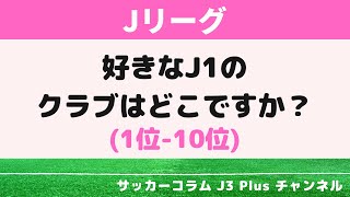 【Jリーグ】 好きなJ1のクラブはどこですか？ (1位-10位)