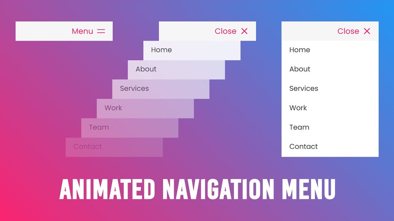 Animated Menu Using Html CSS & Javascript - YouTube