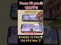 poco f6 pro😈 120fps vs iphone 15 pro💀 120fps pubg bgmi test 120fps pocof6pro iphone bgmi