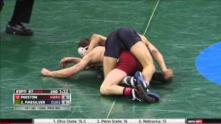 2016 NCAA Wrestling 141lbs: Zach Finesilver vs Todd Preston