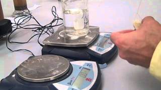 Simple method to determine specific gravity or particle density