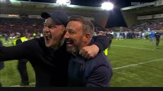 Kilmarnock 2 Arbroath 1 pitch invasion from football fans at full time